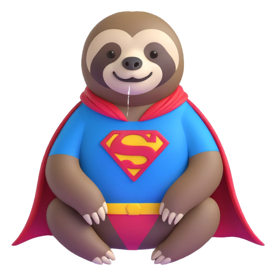 Sloth from The Goonies with Superman shirt sticker