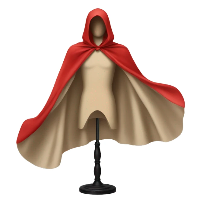 faceless beige mannequin flying red cape sticker