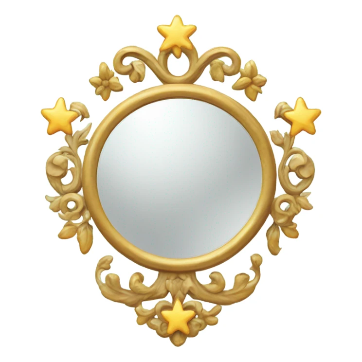 Realistic cute little mirror sticker