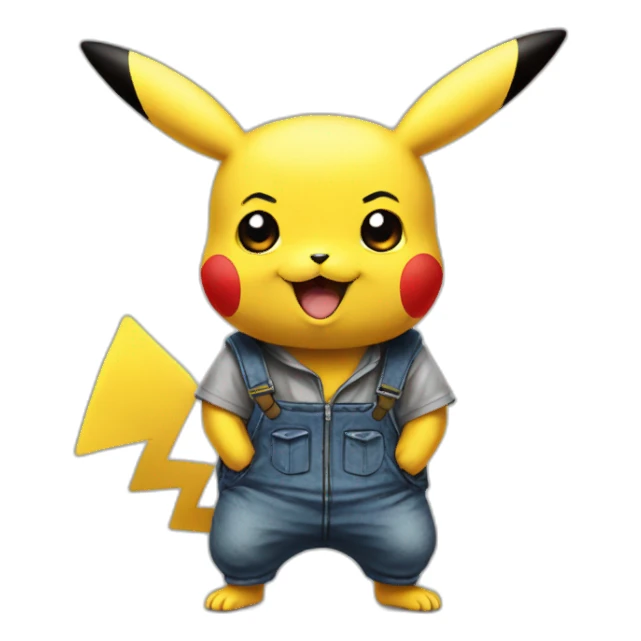Pikachu sur sacha sticker