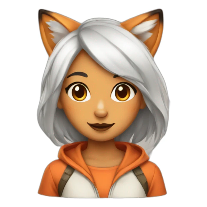fox girl sticker