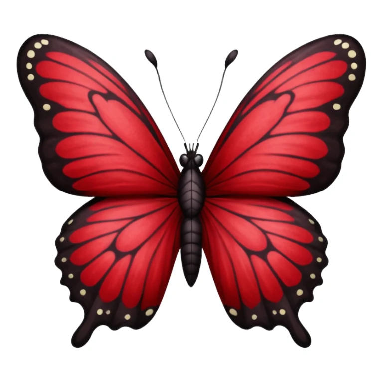 butterfly dark red sticker
