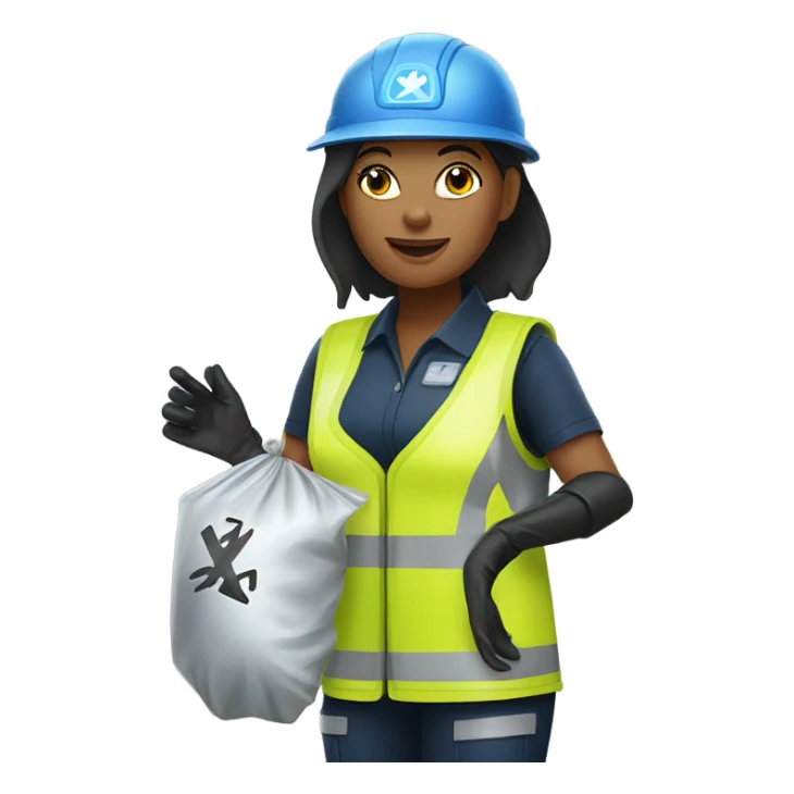 Garbage woman sticker