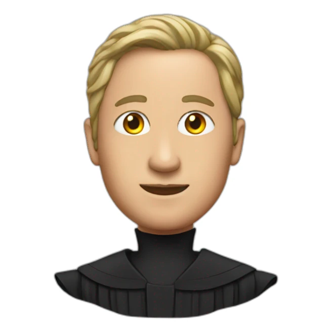 judge in red gown sticker