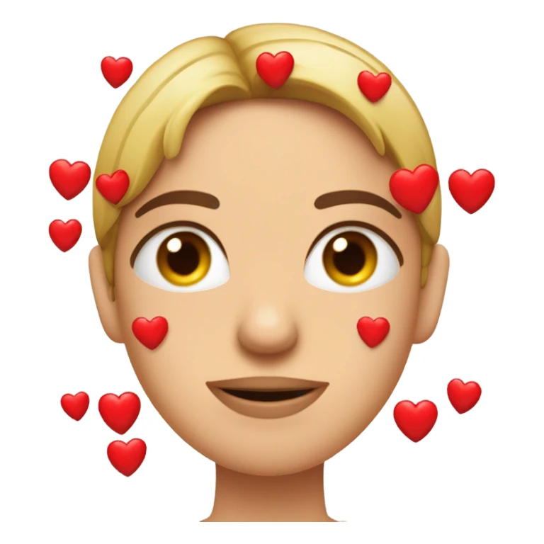 Cara con corazones  sticker