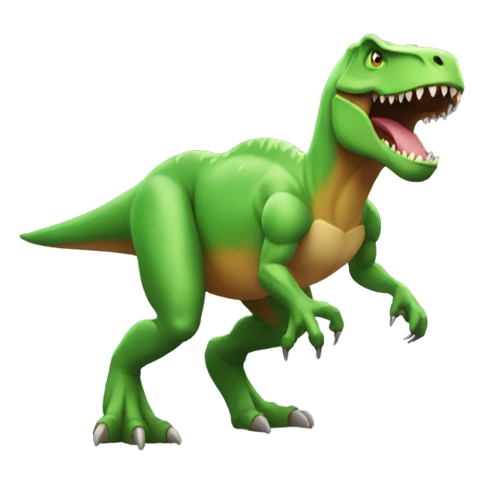 trex with muscle arms sticker