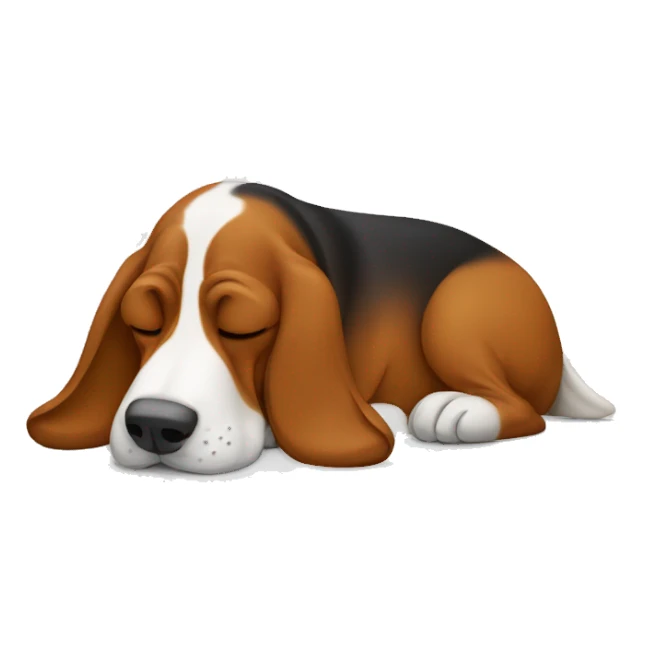 Basset hound sleeping sticker