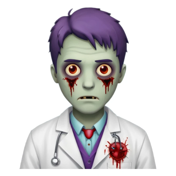 doctor zombie for men sticker