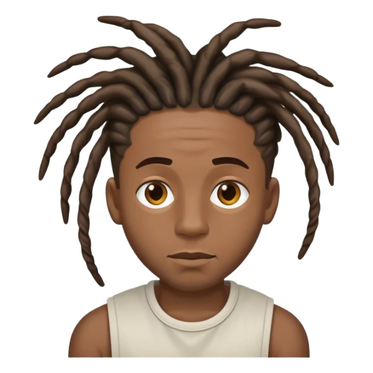 black man with really short high top dreads sticker