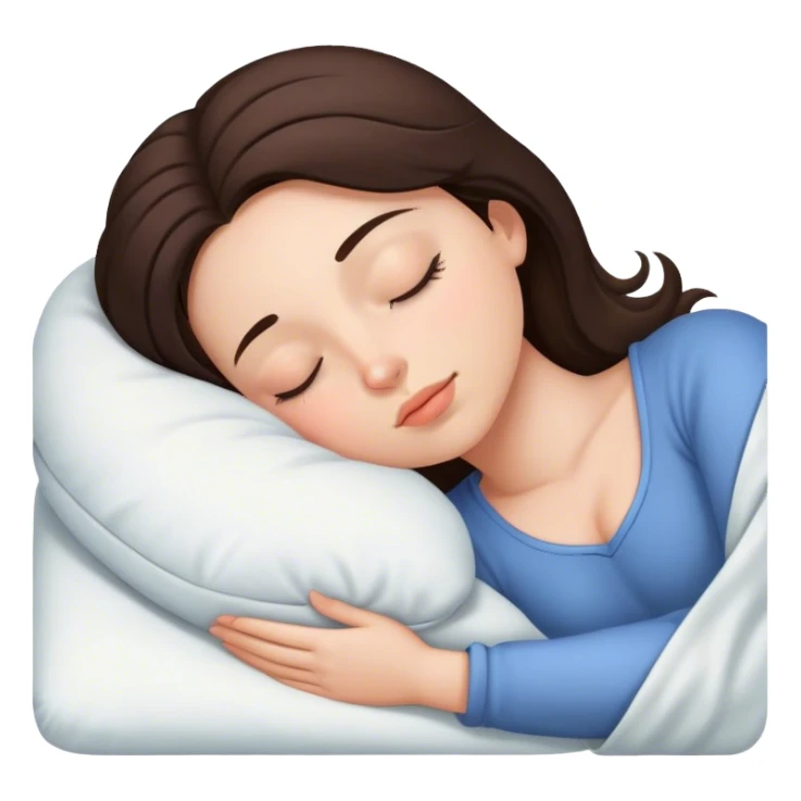 Brunette girl sleepin sticker