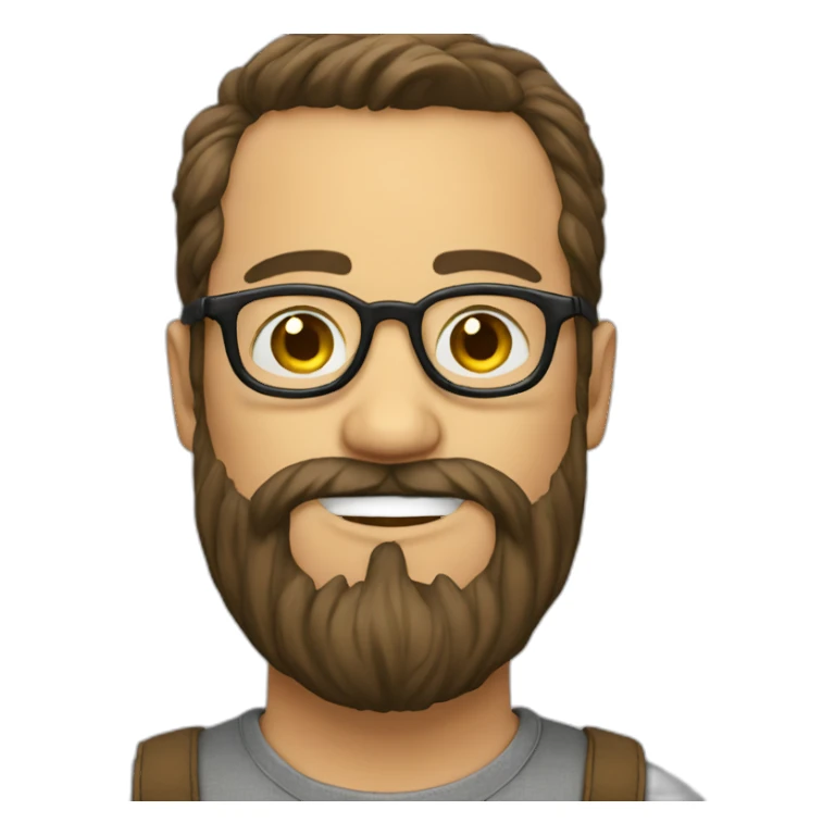 beard-man-glasses-rond sticker