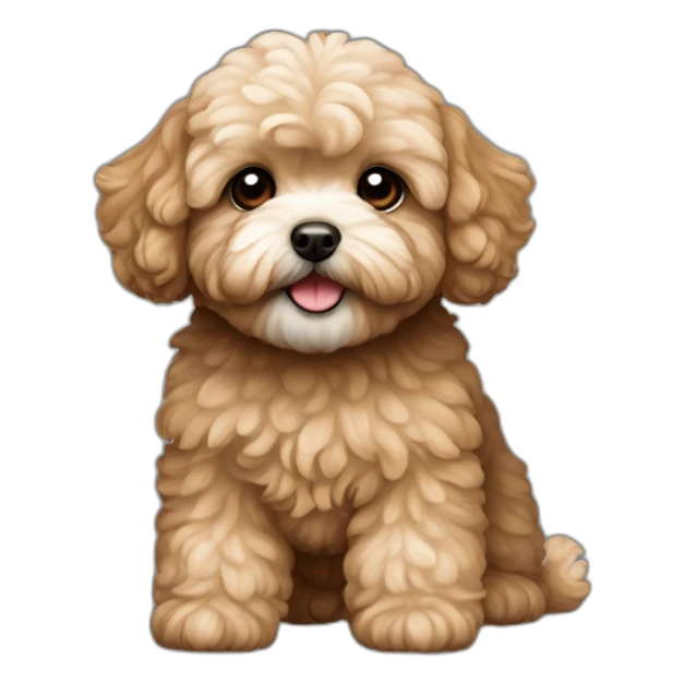 Maltipoo dog Brown colour black  sticker