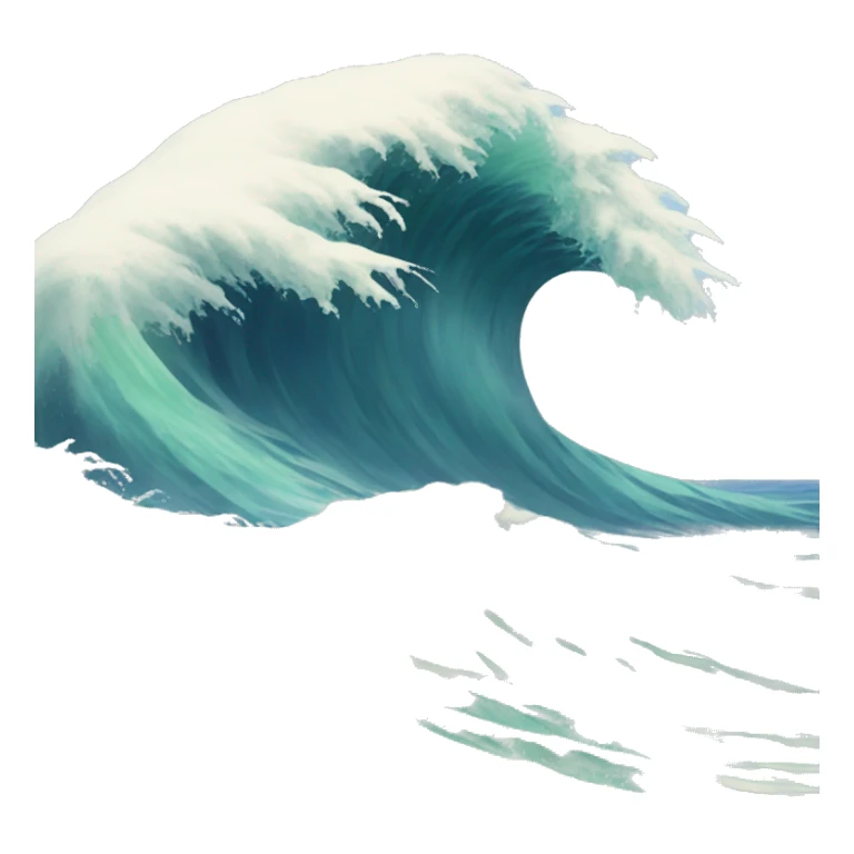 ocean wave with Studio Ghibli sticker