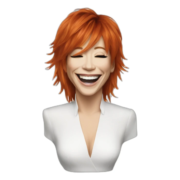 mylene farmer laughing sticker
