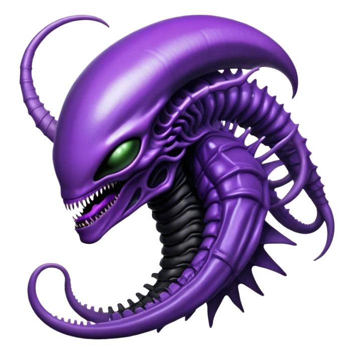 alien xenomorph queen violet skin  sticker