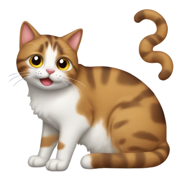 Cat with poo  sticker