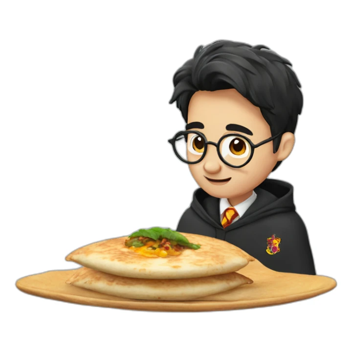 Harry Potter eating dosa sticker