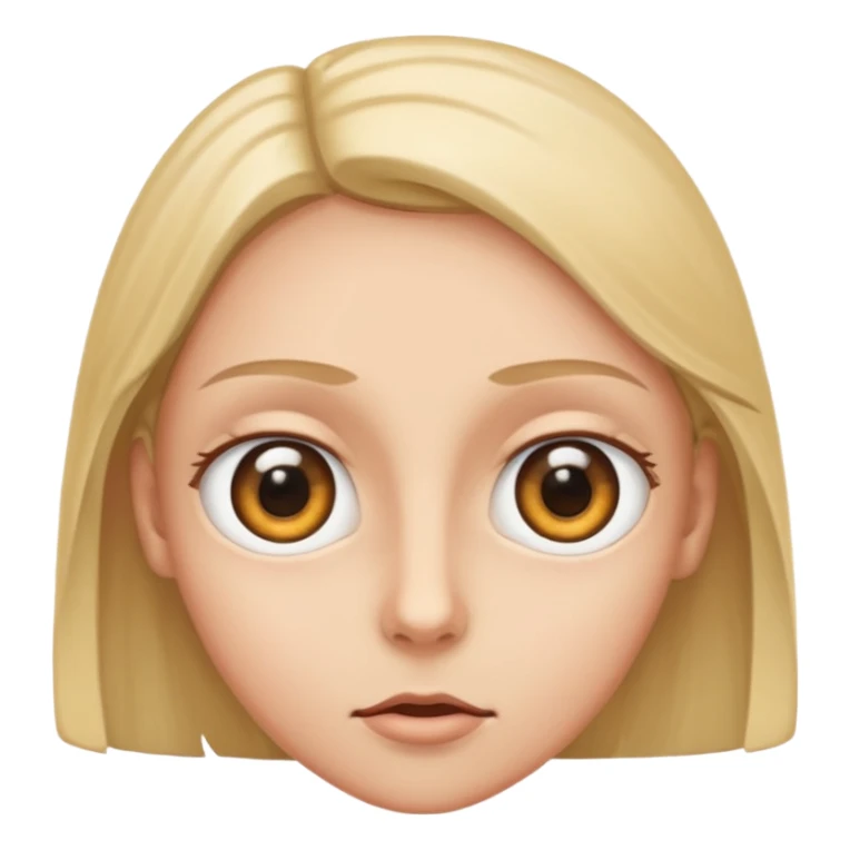 wide open eyes, pupils looking away from each other sticker