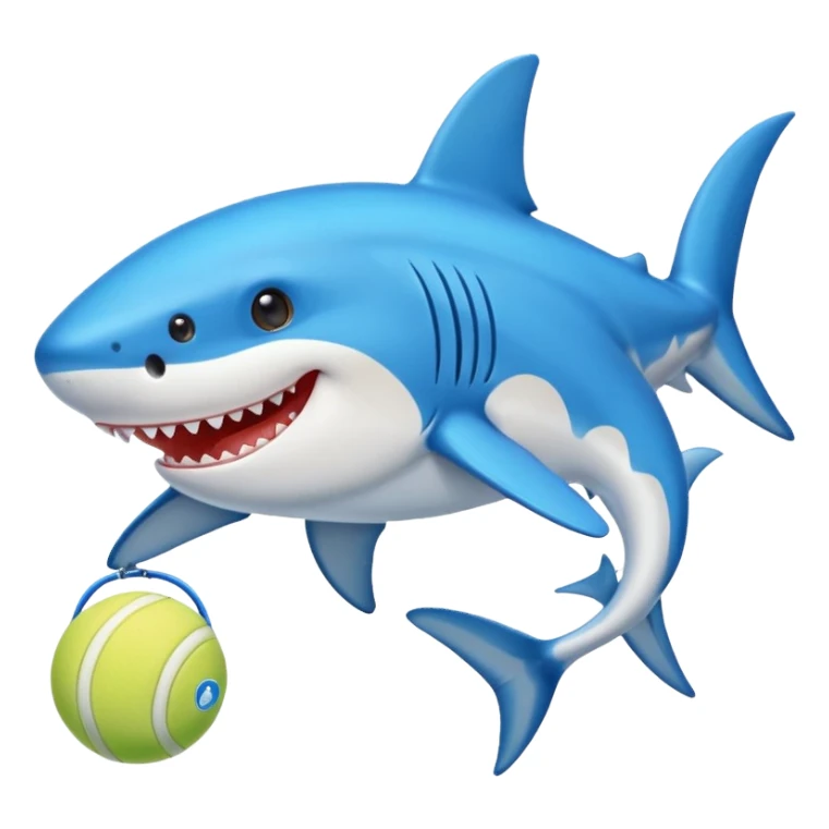 Tiburón con tenis azules sticker