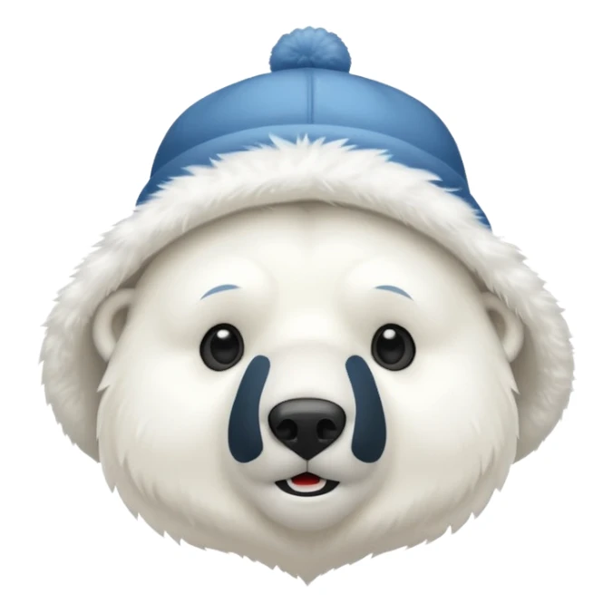 polar bar with hat sticker