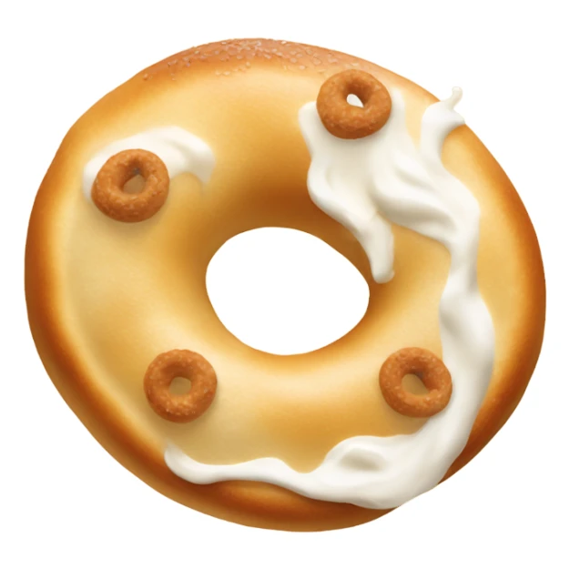 Bagel with cream cheese sticker