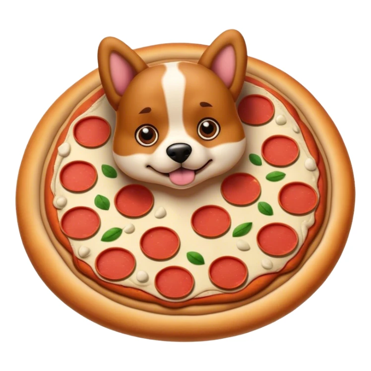 a pizza dog sticker