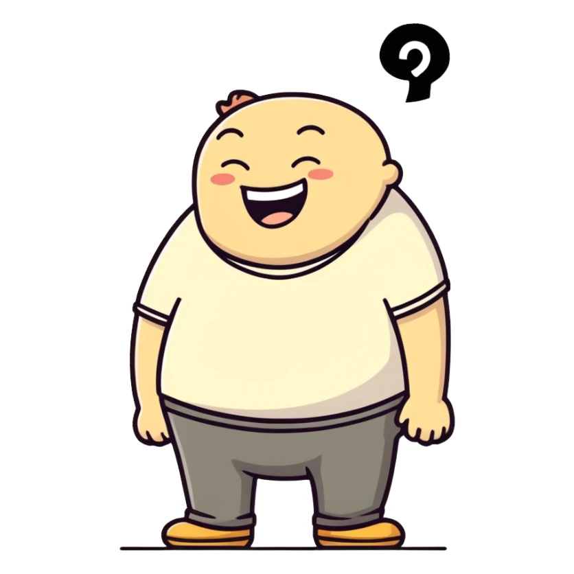 Man laughing pooped pants sticker