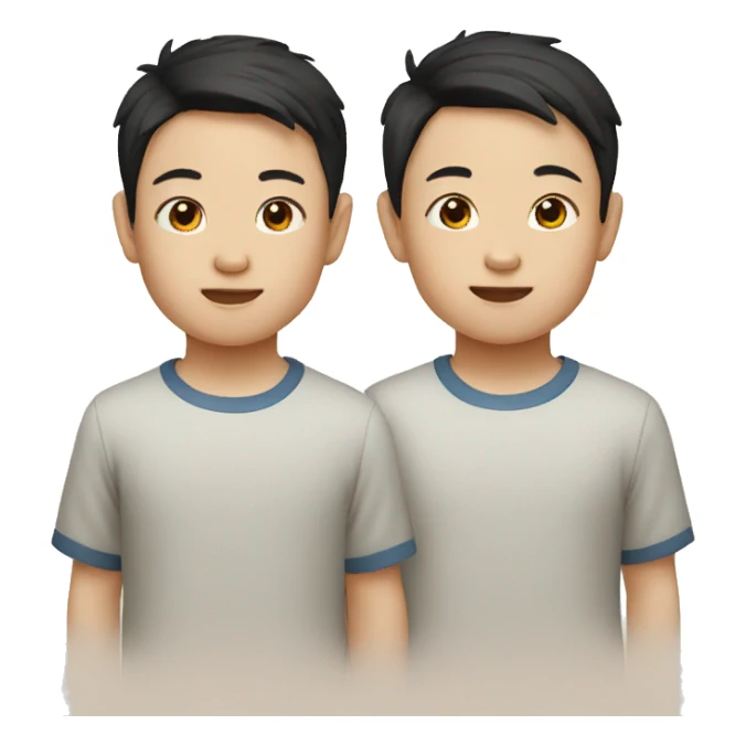 Chinese Twin boys sticker