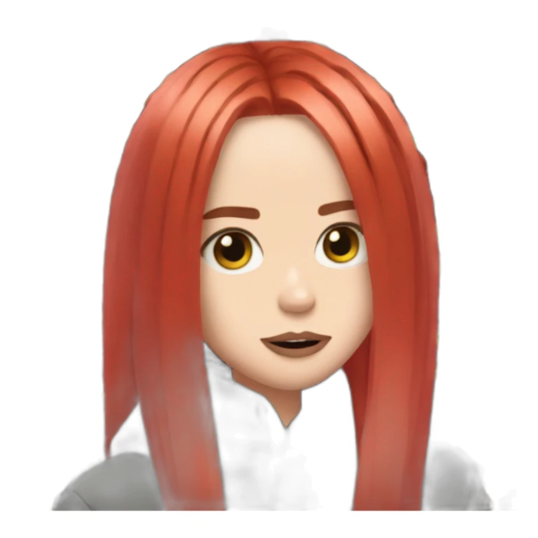 Billie eilish red hair sticker