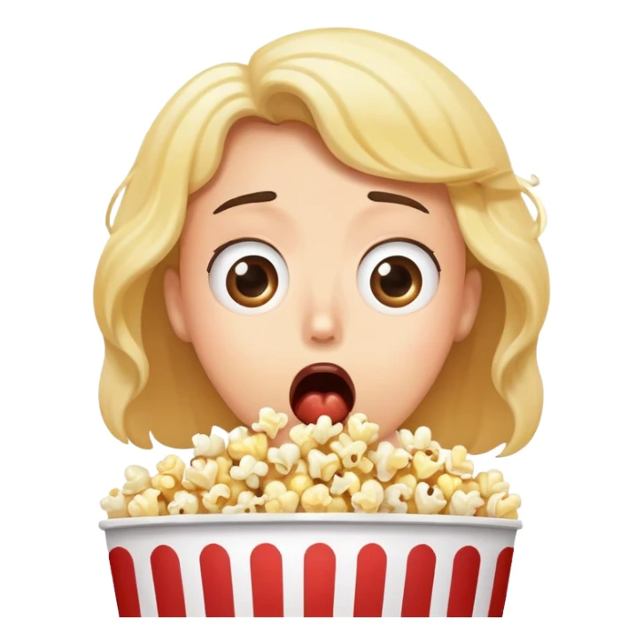 Manger du popcorn en étant choqué  sticker