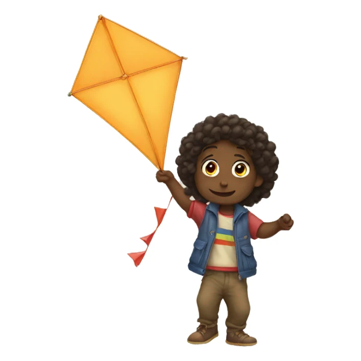 But playing with kite  sticker