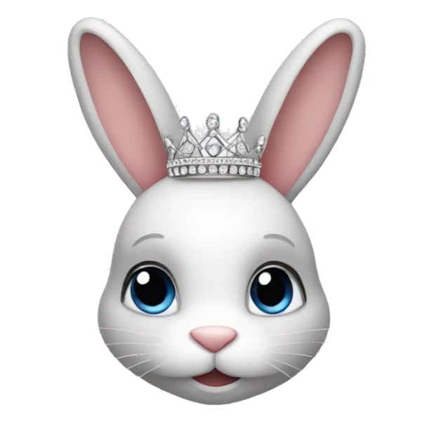 Bunny wearing a tiara  sticker