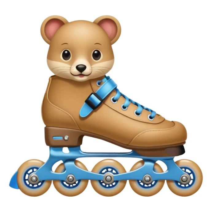 roller blader animal sticker