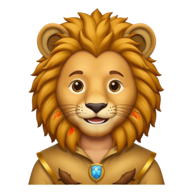 man in lion  costume  sticker