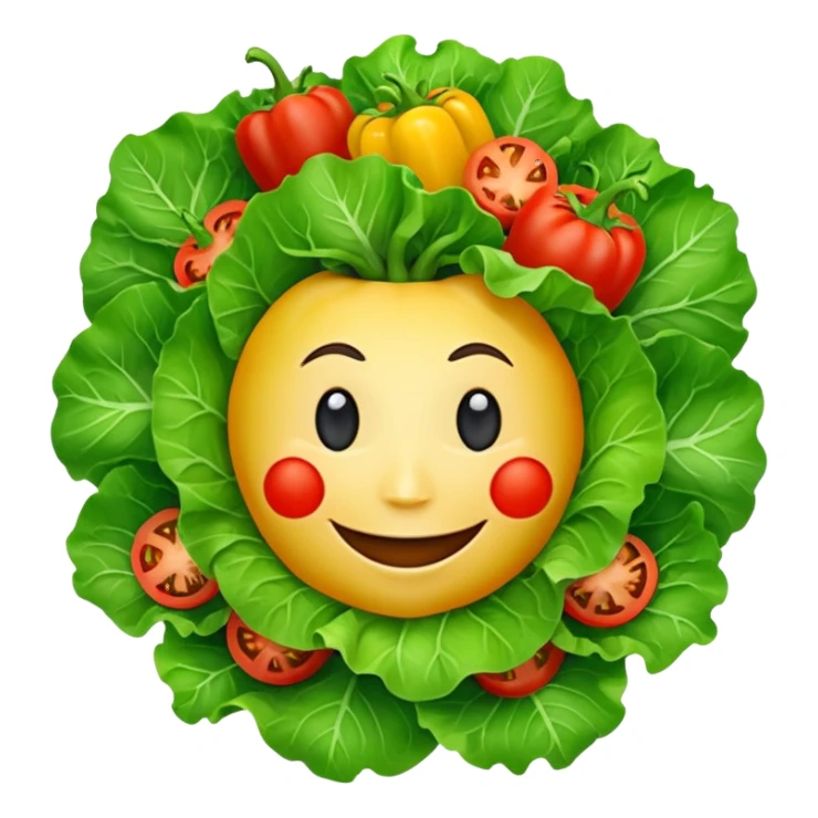 salad with face sticker