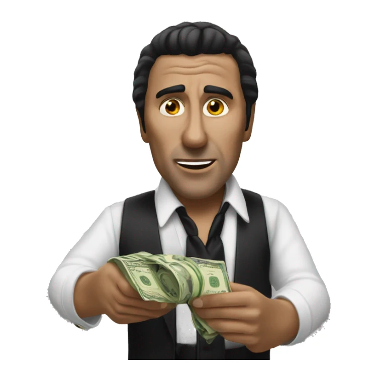 Tony Montana counting cash  sticker