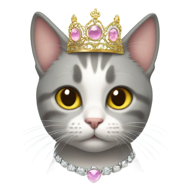 Cat wearing a tiara  sticker