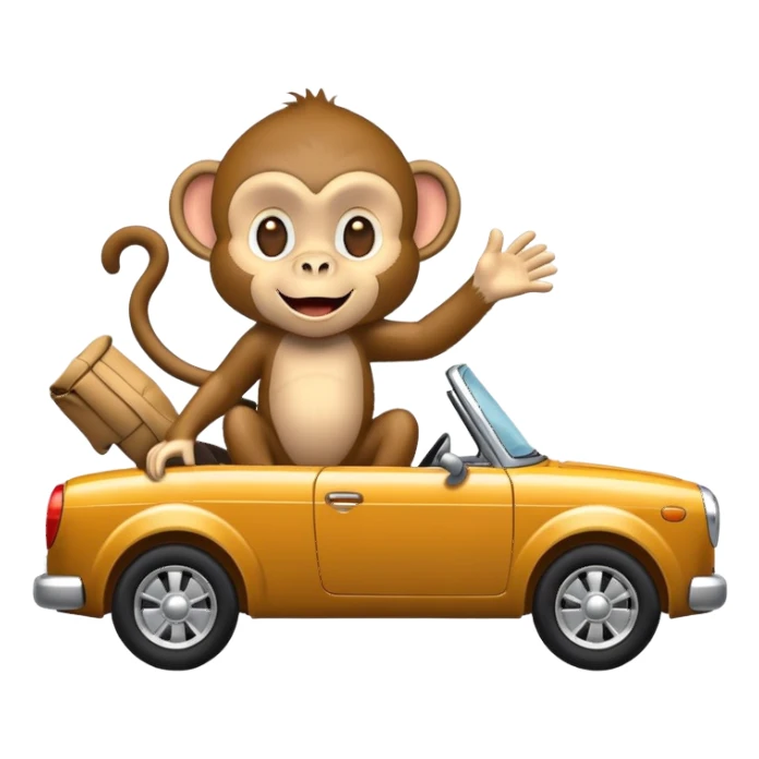 Monkey on a car sticker