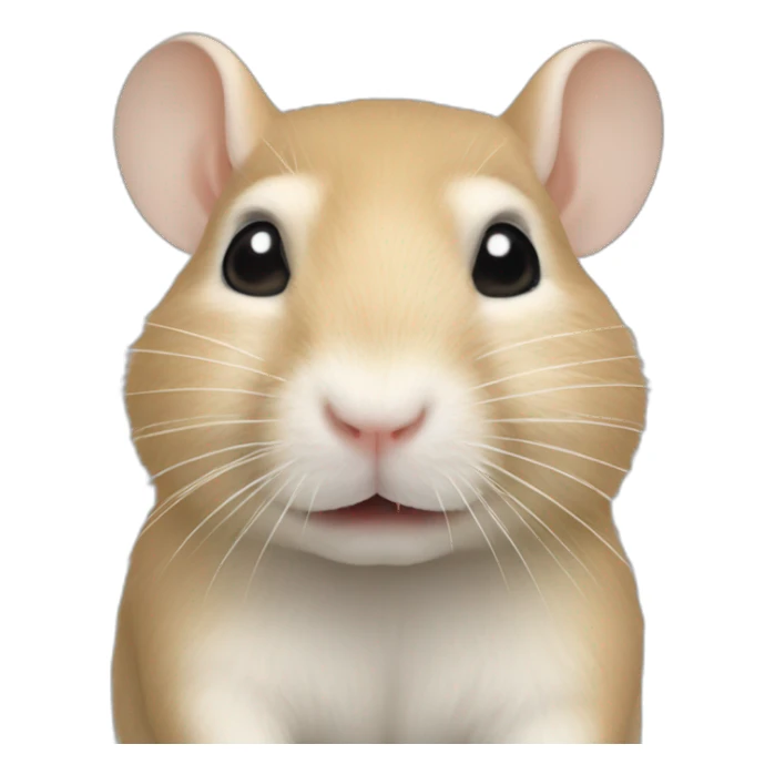 realistic beige and white gerbil sticker