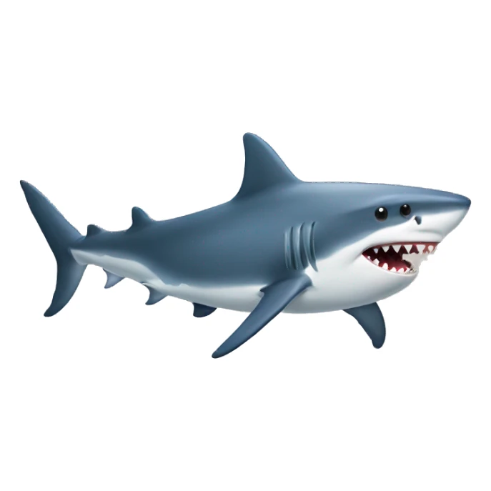 Shark with whale sticker