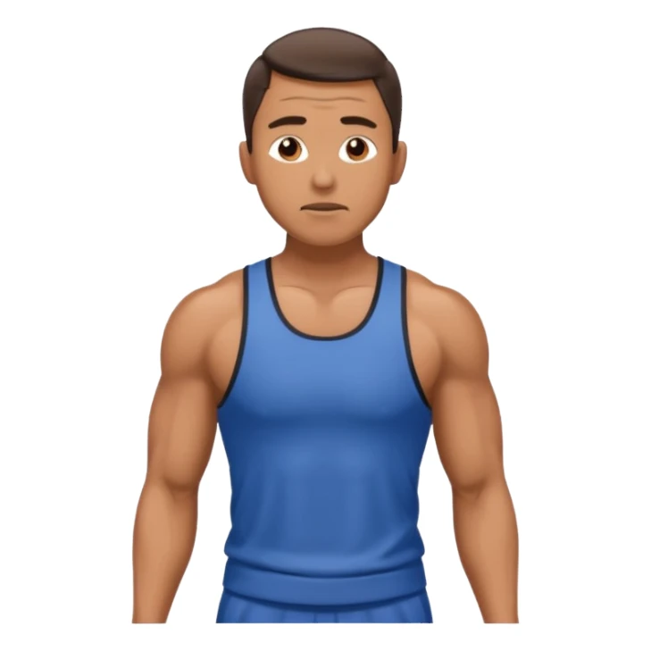 guy breathing in gym clothes sticker