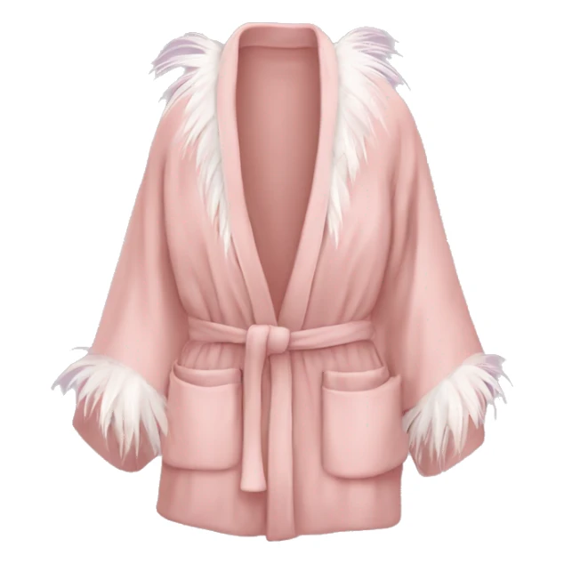 Blush pink robe with feather end peices  sticker