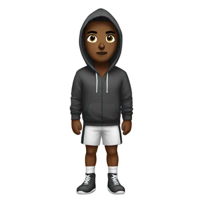 Boxer wearing a hoodie sticker