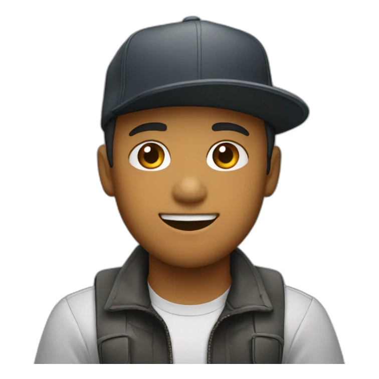 Joven con gorra hacia atrás  sticker