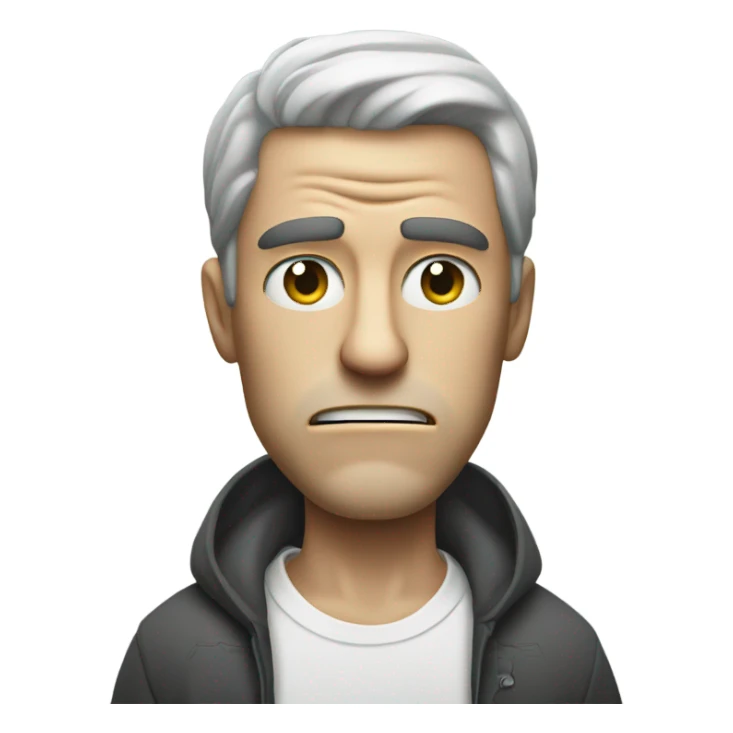 A white man angry with money sticker