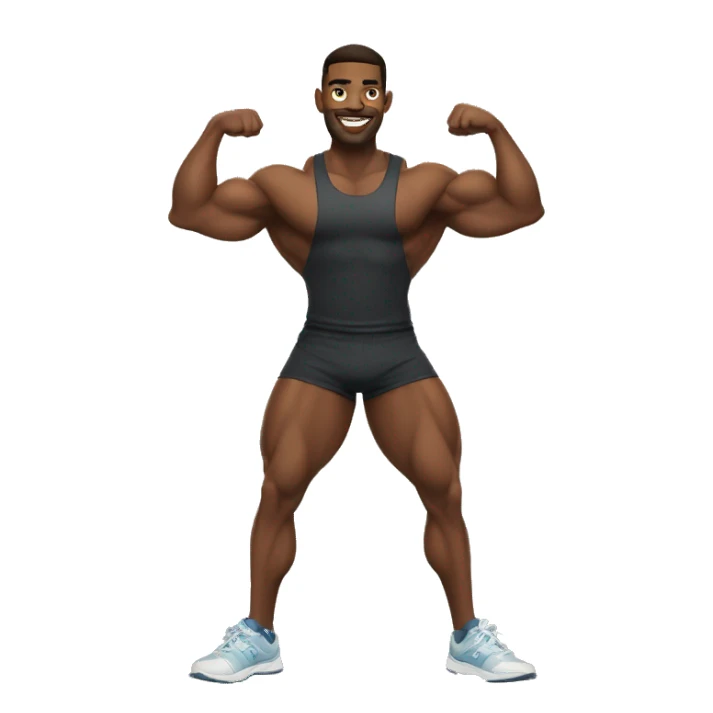 A gym bro’s posing sticker