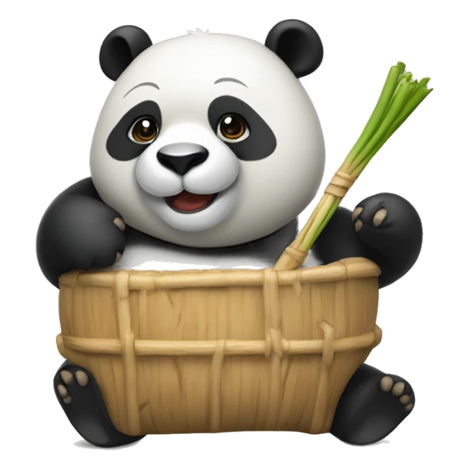 Oso panda con un zumo sticker