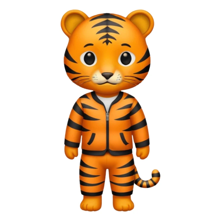 Tiger Patterned Clothes sticker