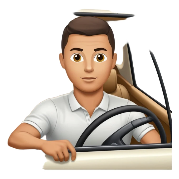 Ronaldo with a car sticker