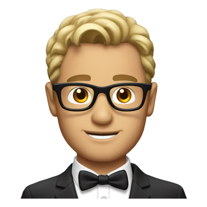 a bond guy with glasses sticker